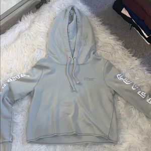 Gray PINK cropped hoodie